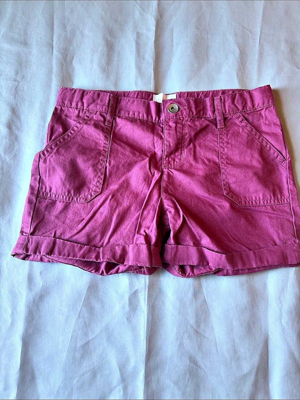 PLACE Women's Cotton High Waist Shorts in Pink Size 8